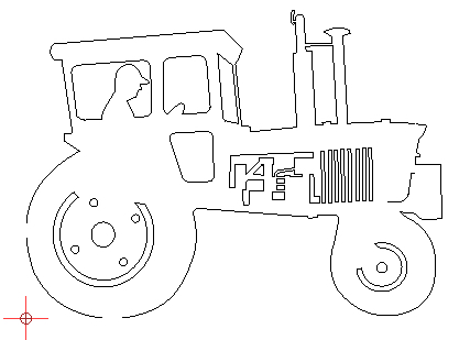 Traktor mit Fahrer
